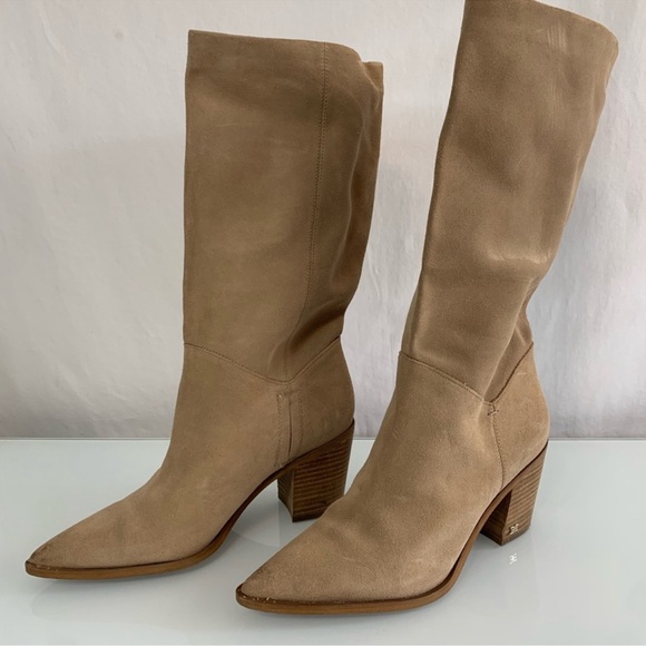 Sam Edelman Women's Leahla Tan Suede Boots Size 9.5 - Picture 1 of 11